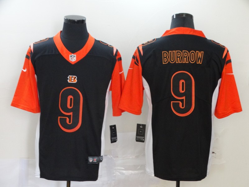 Men's Cincinnati Bengals #9 Joe Burrow Black Jersey
